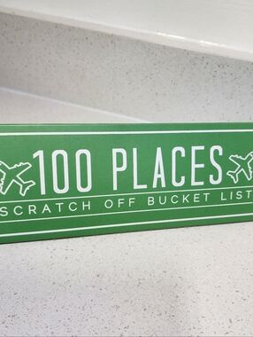100 Places Scratch Off Bucket List Poster New
